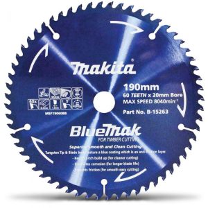 Makita B-15263 BlueMak Saw Blade 190mm 60 Tooth 20mm Bore