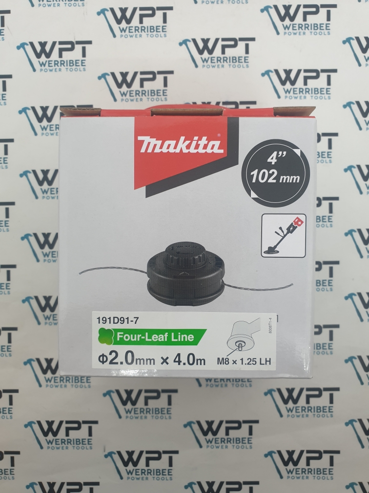 Makita Bump & Feed Head M8 x 1.25LH Thread 2.0mm x 4 meter Line 4" Trimmer Head 191D91-7 - Image 4