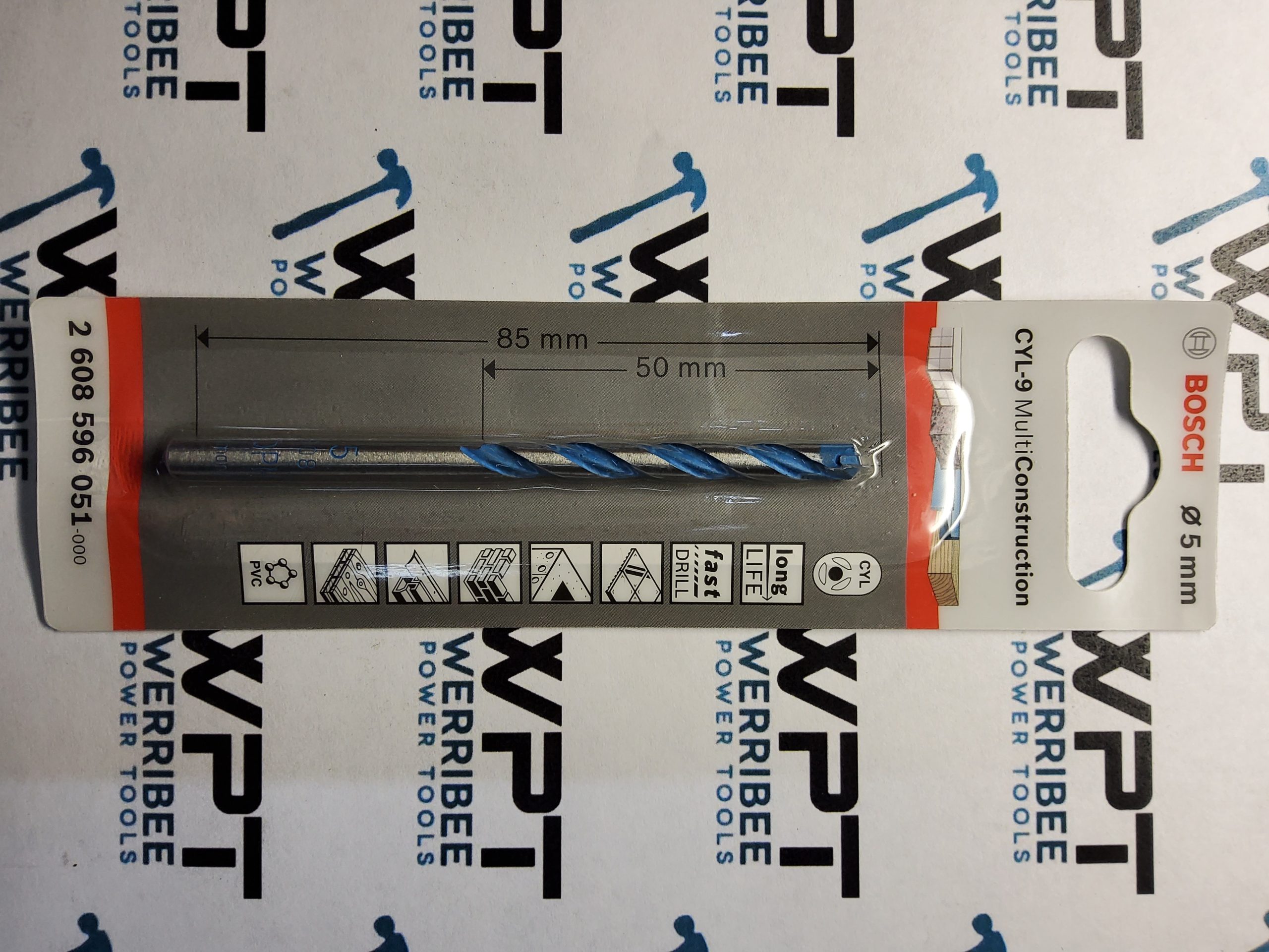 Bosch CYL-9 Multi Purpose / Masonry Drill Bit 5mm x 85mm 2608596051 - Image 3