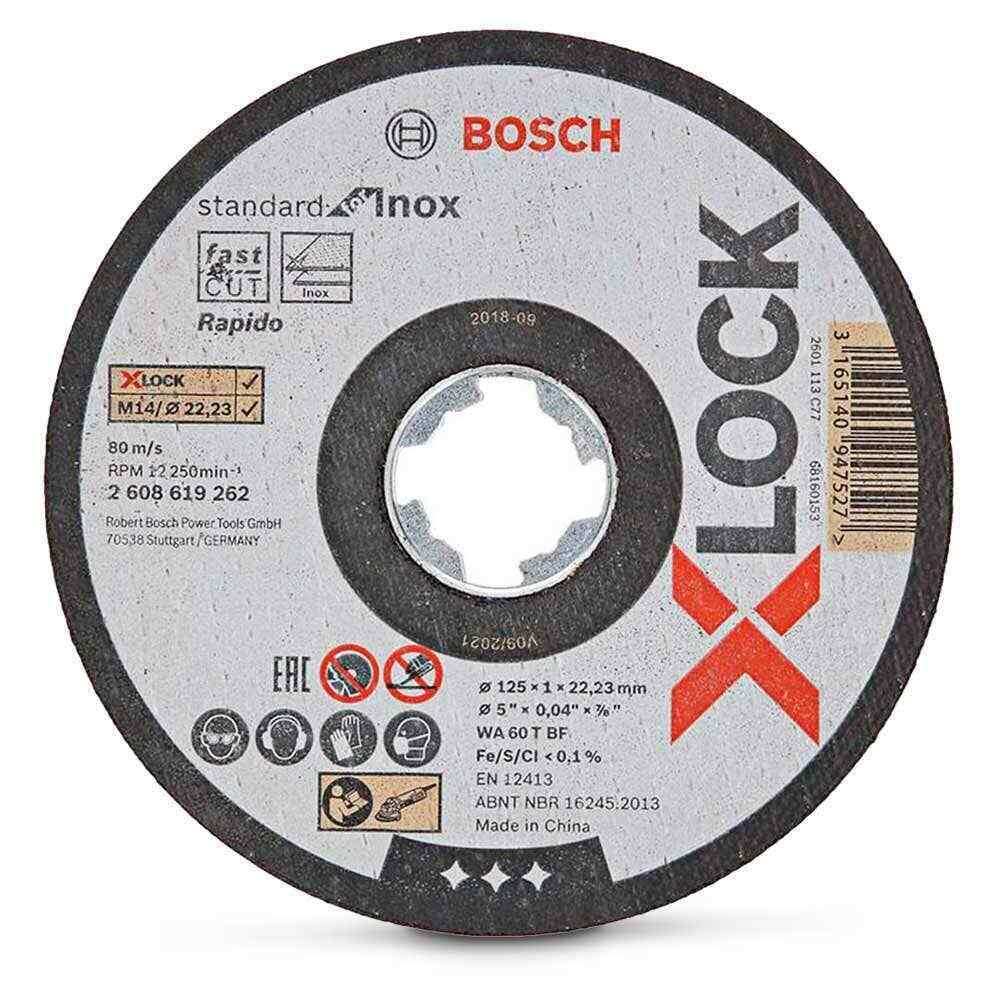 Bosch 125mm X-LOCK Inox Cutting Disc Steel and Stainless 10 Pack 2608619267 - Image 2