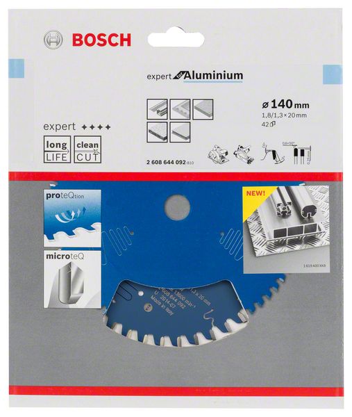 Bosch Expert for Aluminium Circular Saw Blade 140mm / 5.5", 20mm bore, 42 Tooth 2608644092 - Image 2