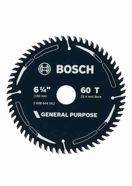 Bosch General Purpose Circular Saw Blade 160mm / 6-1/4", 25.4mm bore, 60 Tooth 2608644562 - Image 3