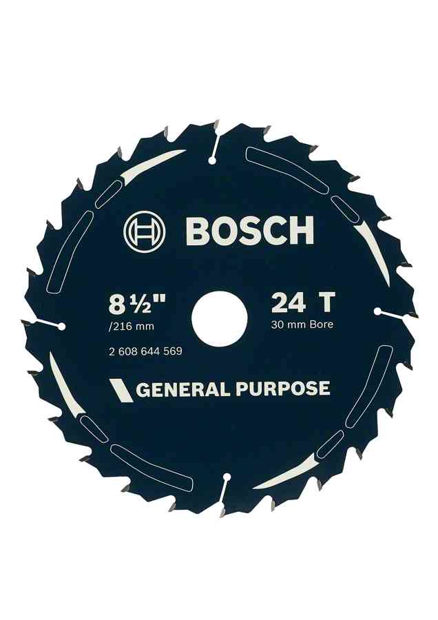 Bosch General Purpose Circular Saw Blade 216mm / 8-1/2", 30mm bore, 24 Tooth 2608644569 - Image 3