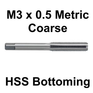 Bordo M3 x 0.5mm MC Metric Coarse Bottoming HSS Tap 3020-3.00B