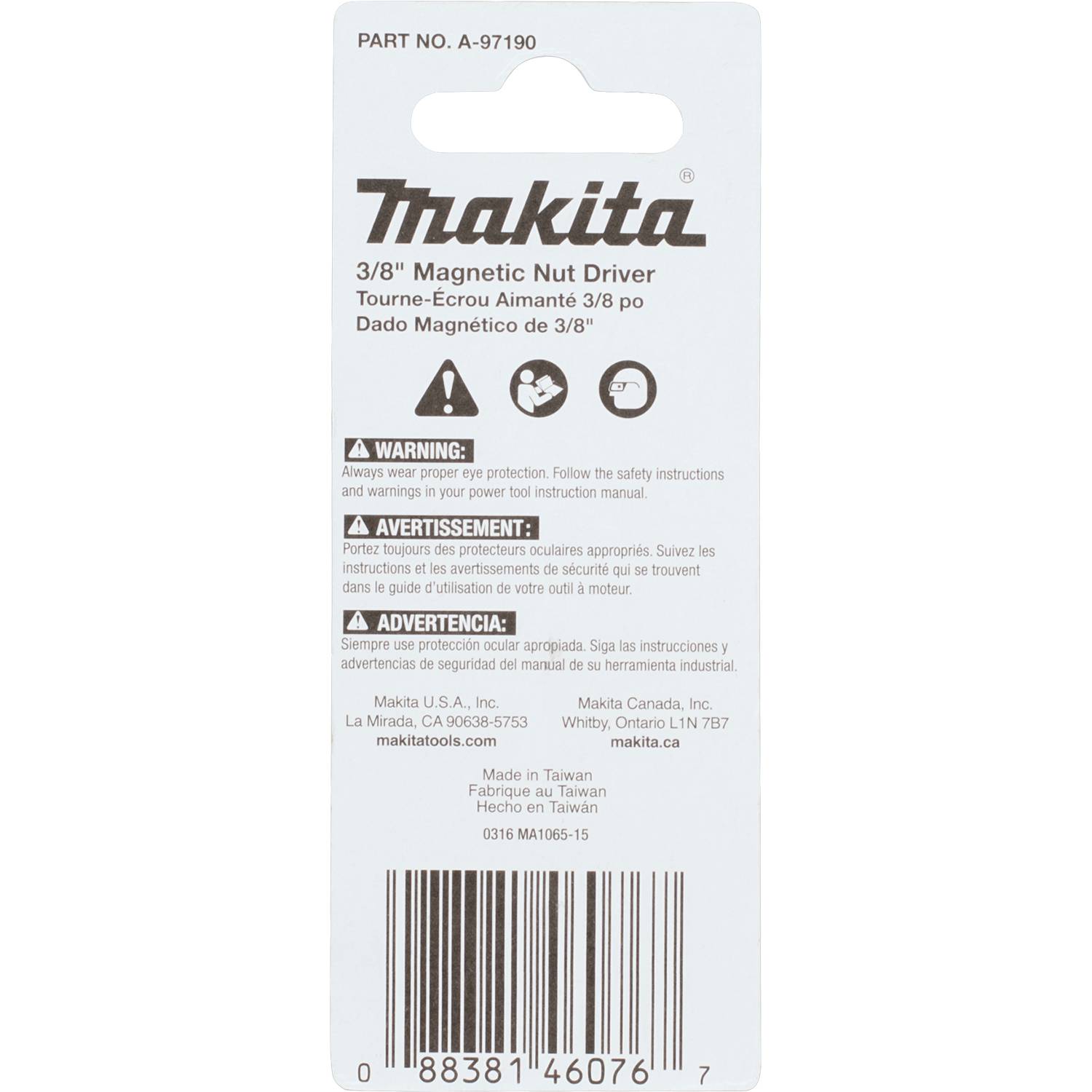 Makita Impact-X Magnetic Nutsetter 3/8" x 45mm 1 Piece A-97190 - Image 2