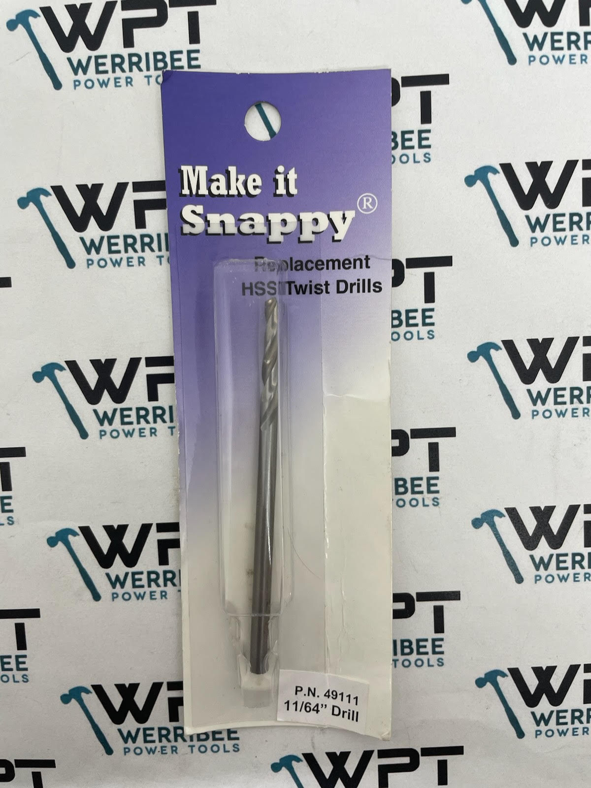 Snappy Tools Replacement HSS Drill for 11/64″ Self-Centering Hinge Bit 49111 - Image 2