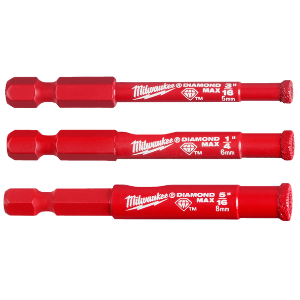 Milwaukee Diamond Max™ Diamond Grit Hole Saw 3 Pc Set 49560500 / 49-56-0500