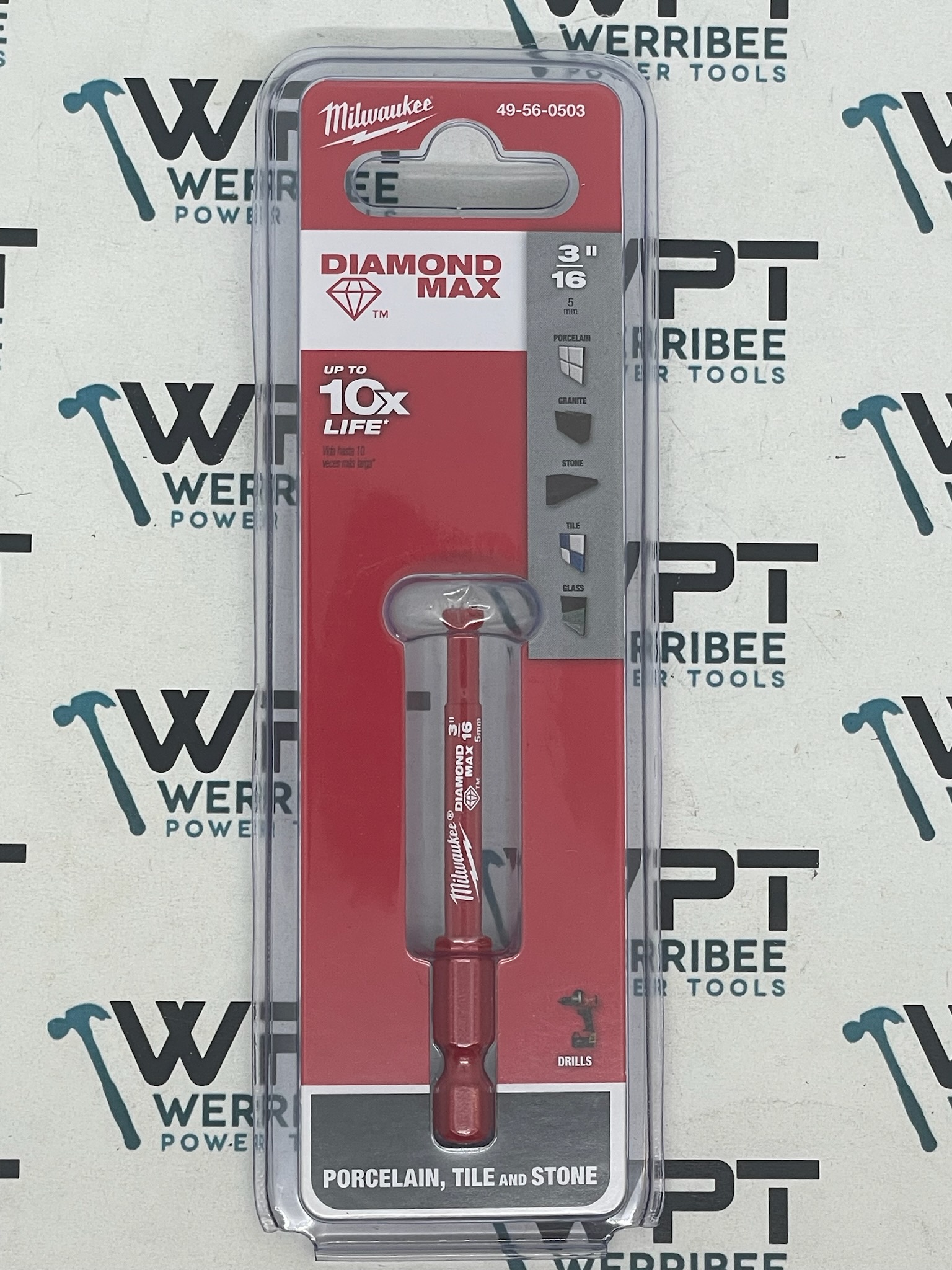 Milwaukee Diamond Max Diamond Grit Hole Saw 3/16" / 5mm 49560503 / 49-56-0503 - Image 2