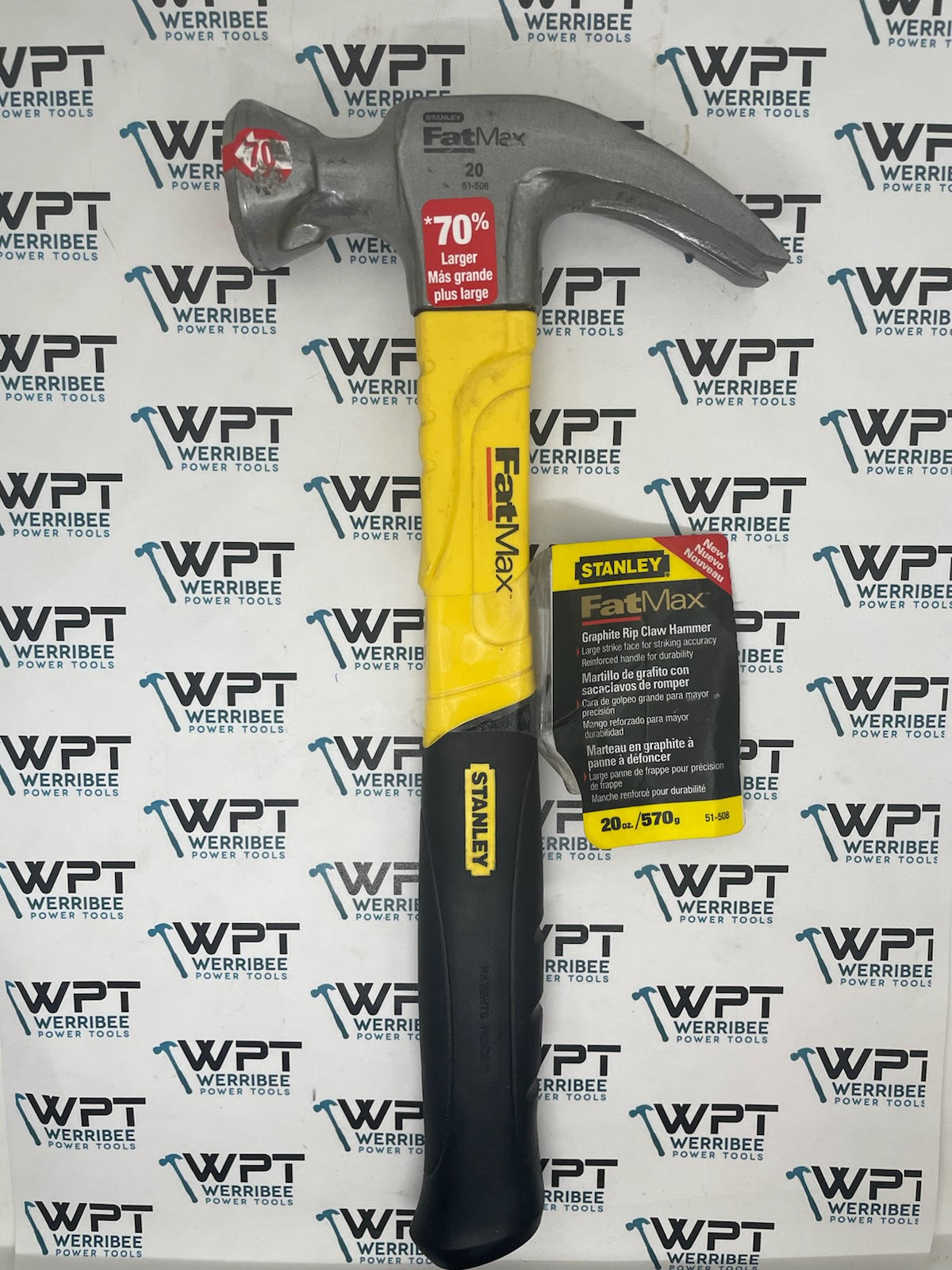 Stanley 20 Oz Fatmax® Curved Claw Graphite Hammer 51-508 - Image 2