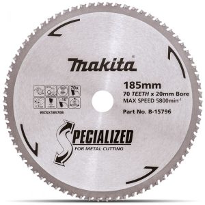 Makita B-15796 Specialized Metal Cutting Blade 185mm 70 Tooth 20mm Bore
