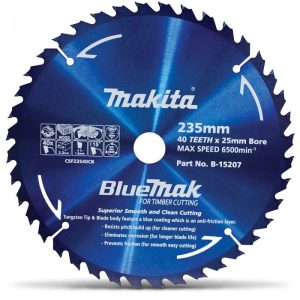 Makita B-15207 BlueMak Saw Blade 235mm 40 Tooth 25mm Bore