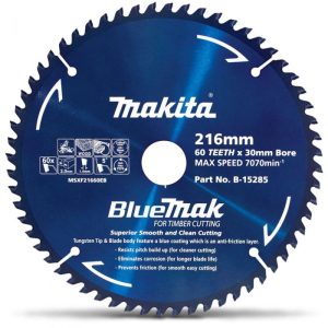 Makita B-15285 BlueMak Saw Blade 216mm 60 Tooth 30mm Bore