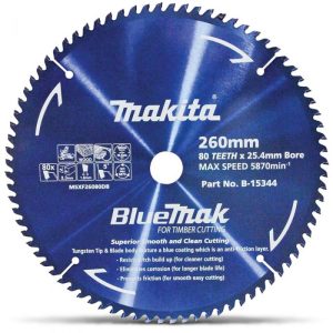 Makita B-15344 BlueMak Saw Blade 260mm 80 Tooth 25.4mm Bore