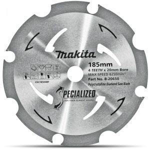 Makita B-20650 Fibre Cement Blade 185mm 4 Tooth 20mm Bore