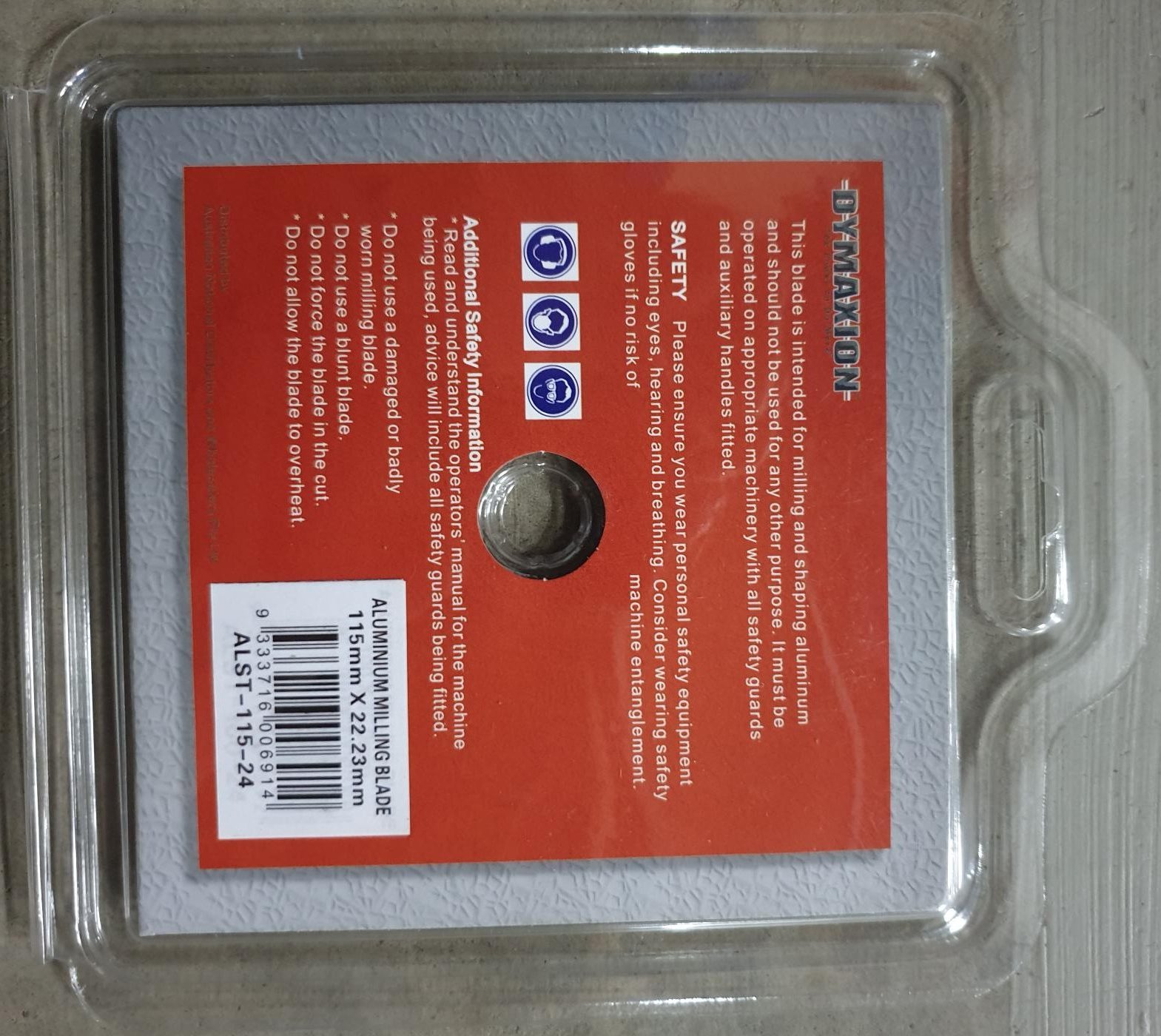 Dymaxion 115mm x 22.23mm x 24T Aluminium Milling Blade ALST-115-24 - Image 2