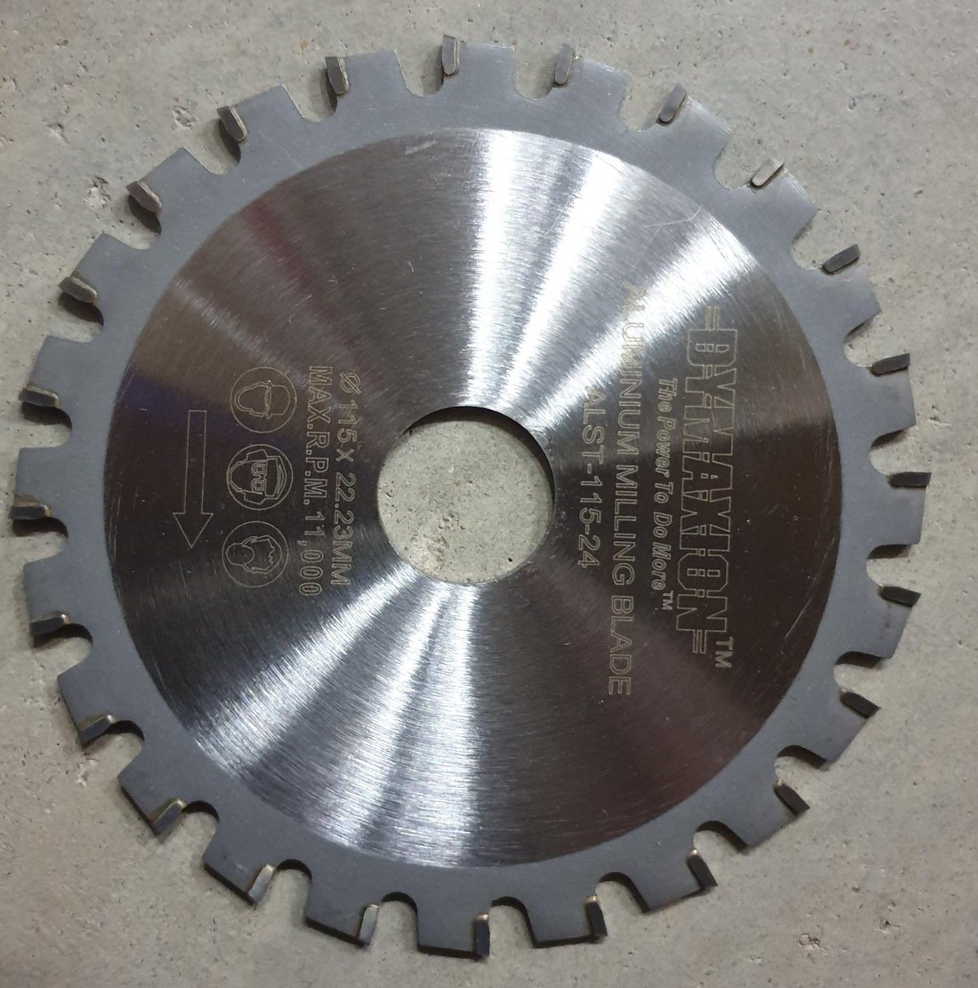 Dymaxion 115mm x 22.23mm x 24T Aluminium Milling Blade ALST-115-24 - Image 3