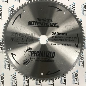 Makita B-15475 Specialized Wood Cutting Blade 260mm 80 Tooth 30mm Bore