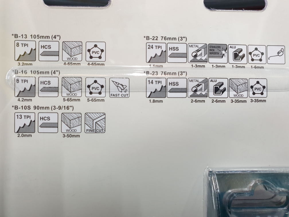 Makita 10 Piece Jigsaw Blade Combination Set B-44410 - Image 6