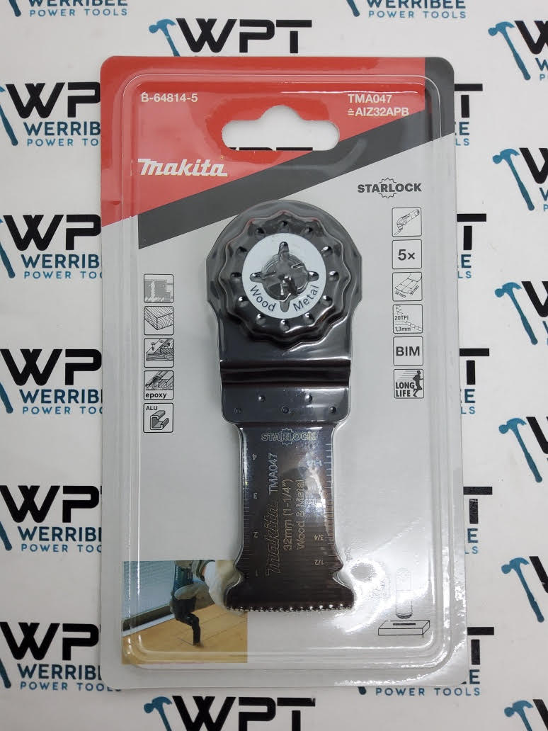 Makita Multi-tool Plunge Cut S/Blade 32mm 5 Pack B-64814-5 - Image 2