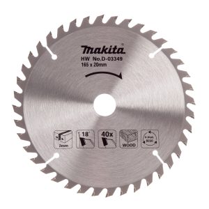 Makita D-03349 Wood Cutting Blade 165mm 40 Tooth 20mm Bore
