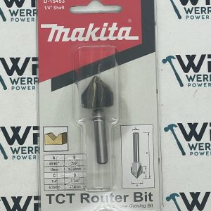 Makita Vee Groove Bit 1/4” Shaft 18mm D-15453