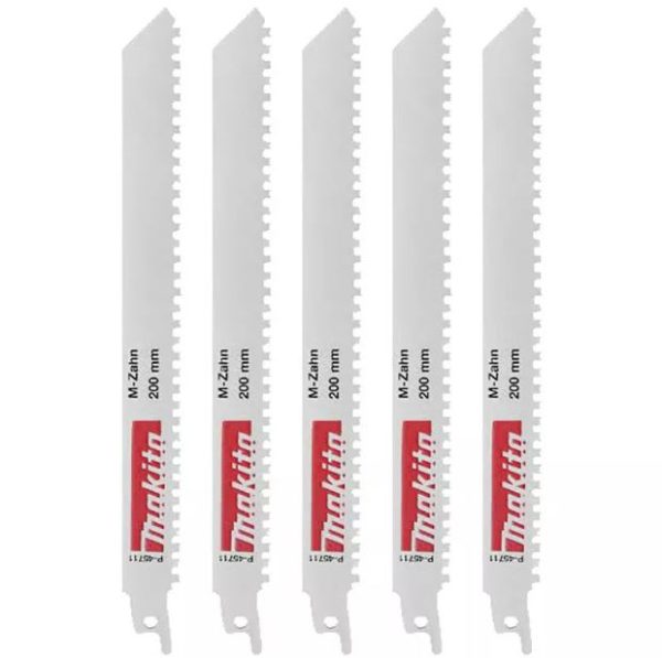 Makita Recipro Blade 200mm 5TPI M-Tooth - 5 Pack P-45711 - Image 2