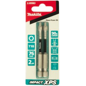 Makita Impact-XPS Torx Drive T10 x 76mm Power Bit 2 Pack E-09983