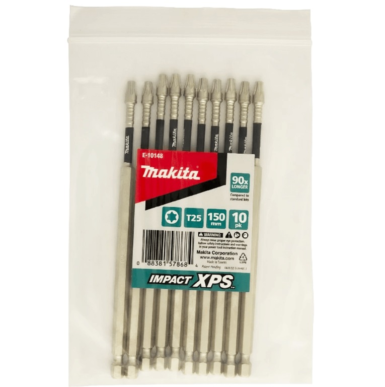 Makita Impact-XPS Torx Drive T25 x 152mm Power Bit 10 Pack E-10148