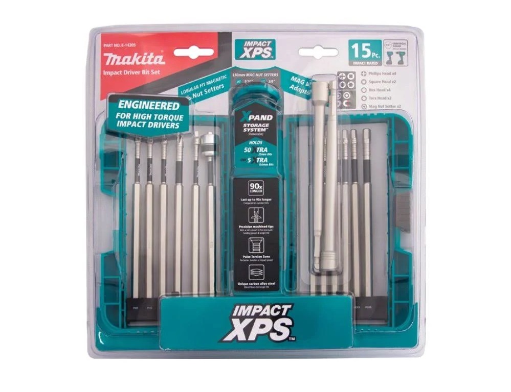 Makita Impact XPS 15 Piece 150mm Power Screwdriver Bit Set E-14205
