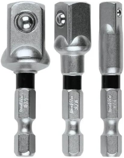 Makita Impact XPS Socket Adaptor Set (1/4, 3/8, 1/2" x 50mm) 3 Piece E-18982