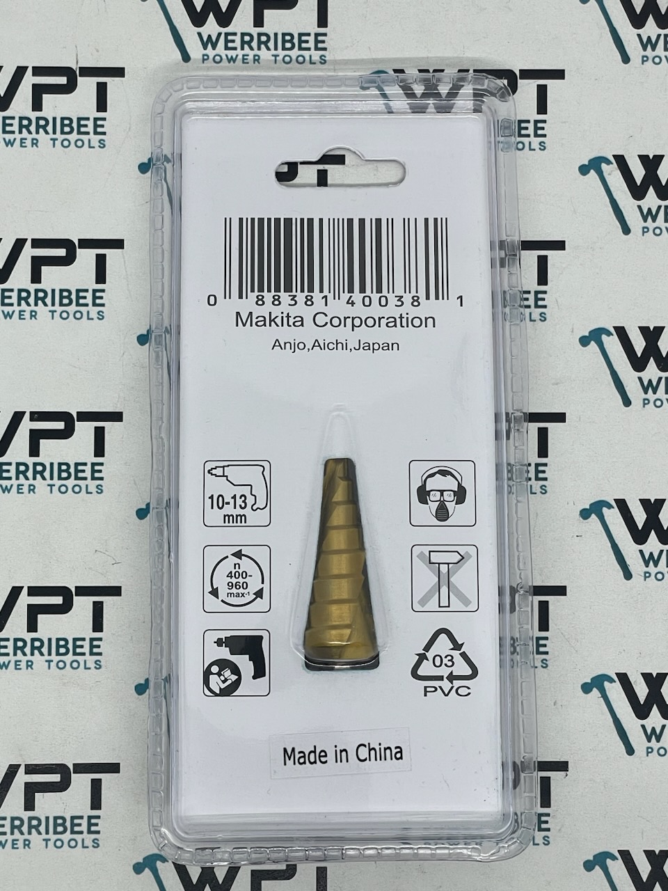 Makita Step Drill Bit 4-20mm Spiral Flute 1/4" Hex Shank Titanium Coated D-40185 - Image 2