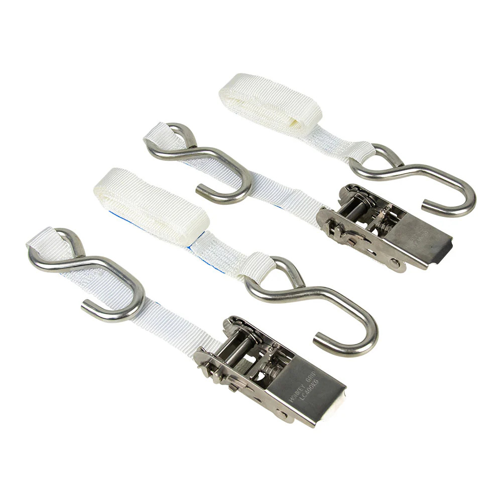 Monkey Grip Marine Tie Down 400KG Capacity 2M x 25mm Webbing - 2 Pack MATD252-2 - Image 4