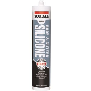Soudal Roof and Gutter Silicone Clear 300ml