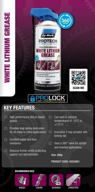 Dy-Mark Protech High Performance White Lithium Grease 300g 42033001 - Image 2