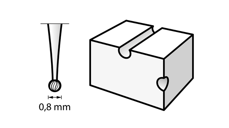 Dremel 105 2 Pack Engraving Cutter 0.8 mm (105) 26150105AE - Image 3