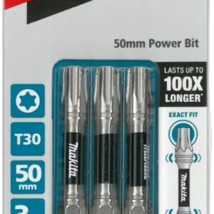 Makita Impact-XPS Torx Drive T30 x 50mm Power Bit 3 Pack E-18605