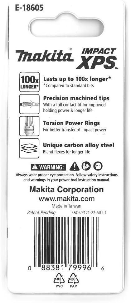 Makita Impact-XPS Torx Drive T30 x 50mm Power Bit 3 Pack E-18605