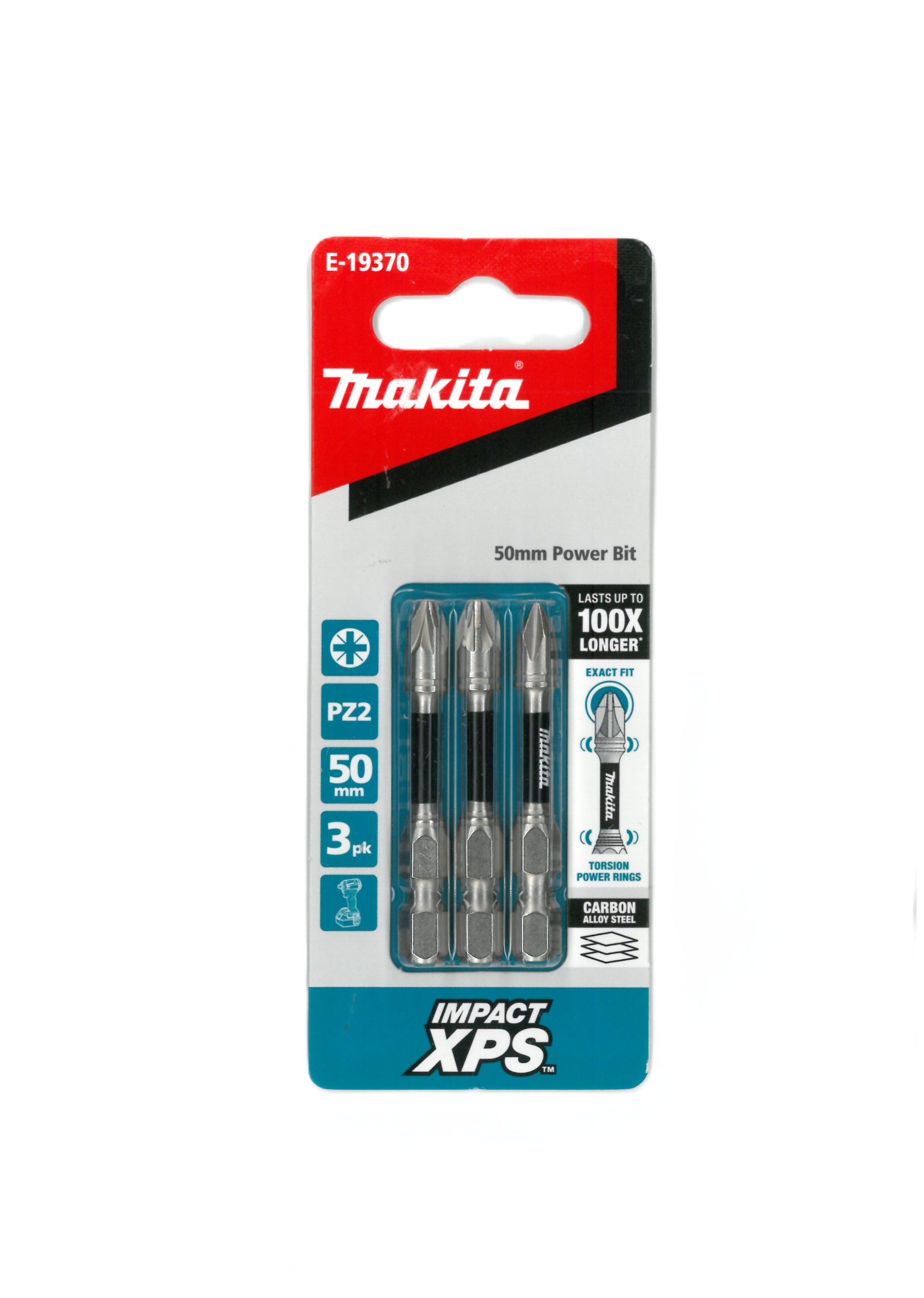 Makita Impact-XPS Pozi Drive PZ2 x 50mm Power Bit 3 Pack E-19370
