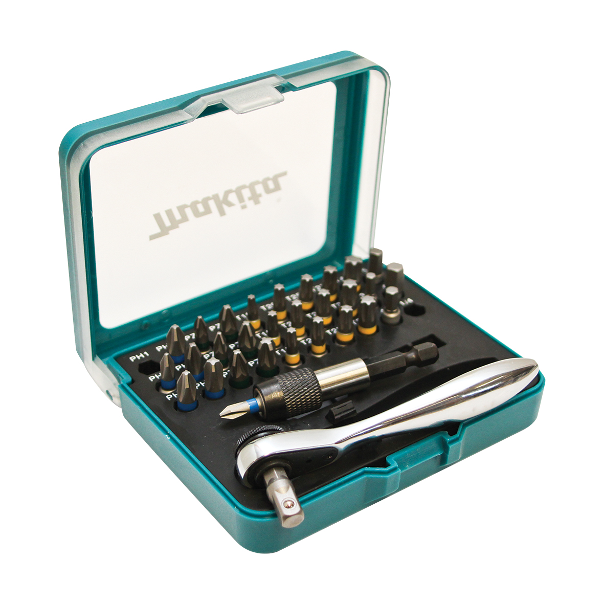 Makita 32 Piece Screwdriver Bit Set With Ratchet Handle P-76790