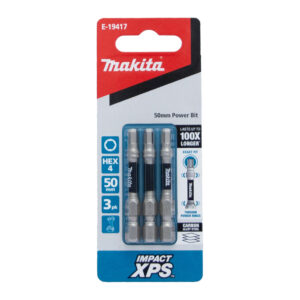 Makita Impact-XPS Hex Drive HEX4 x 50mm Power Bit 3 Pack E-19417