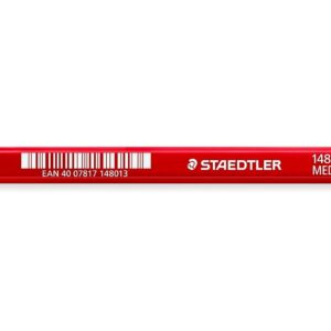 STAEDTLER Medium Black Lead Carpenters Pencils RED 2H ST14840