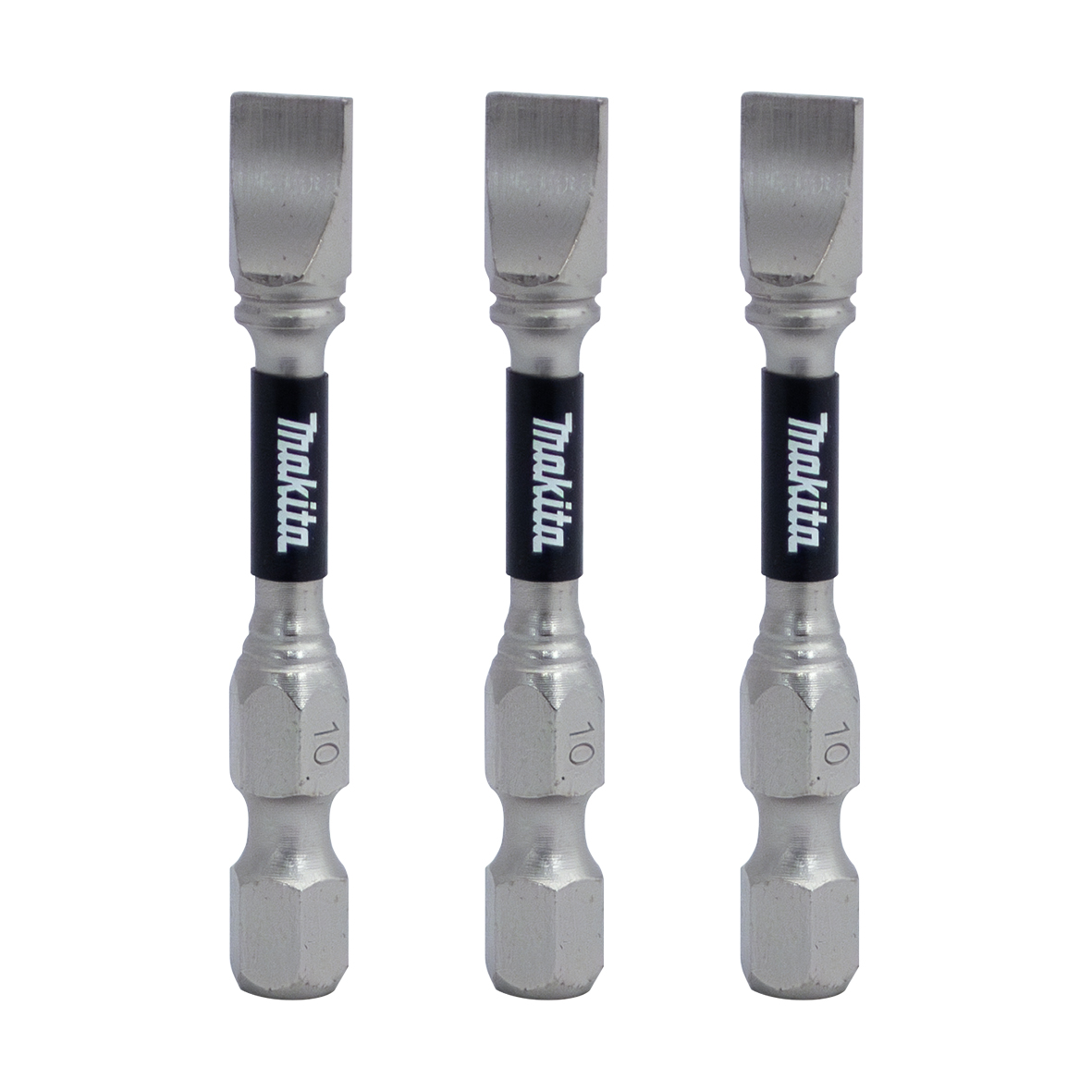 Makita Impact-XPS Slotted Drive #10 x 50mm Power Bit 3 Pack E-22729