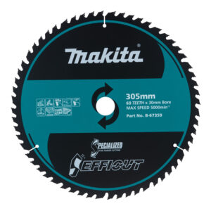 Makita 305mm x 30mm x 60T Efficut Wood Cutting TCT Circular Saw Blade B-67359
