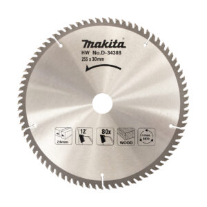 Makita Standard TCT Wood Cutting Blade 255mm x 25.4mm x 100T D-34388