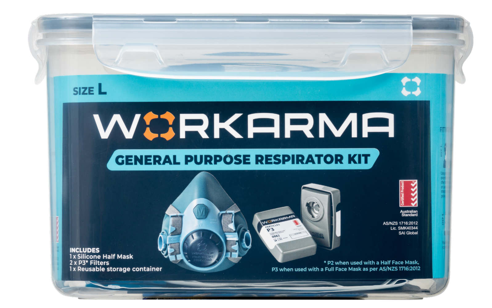 Workarma General Purpose Kit Reusable Respirator RRHSBDA1LGK