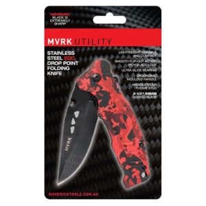 MVRK Red Camo EDC Folding Knife 1010-CAMOR
