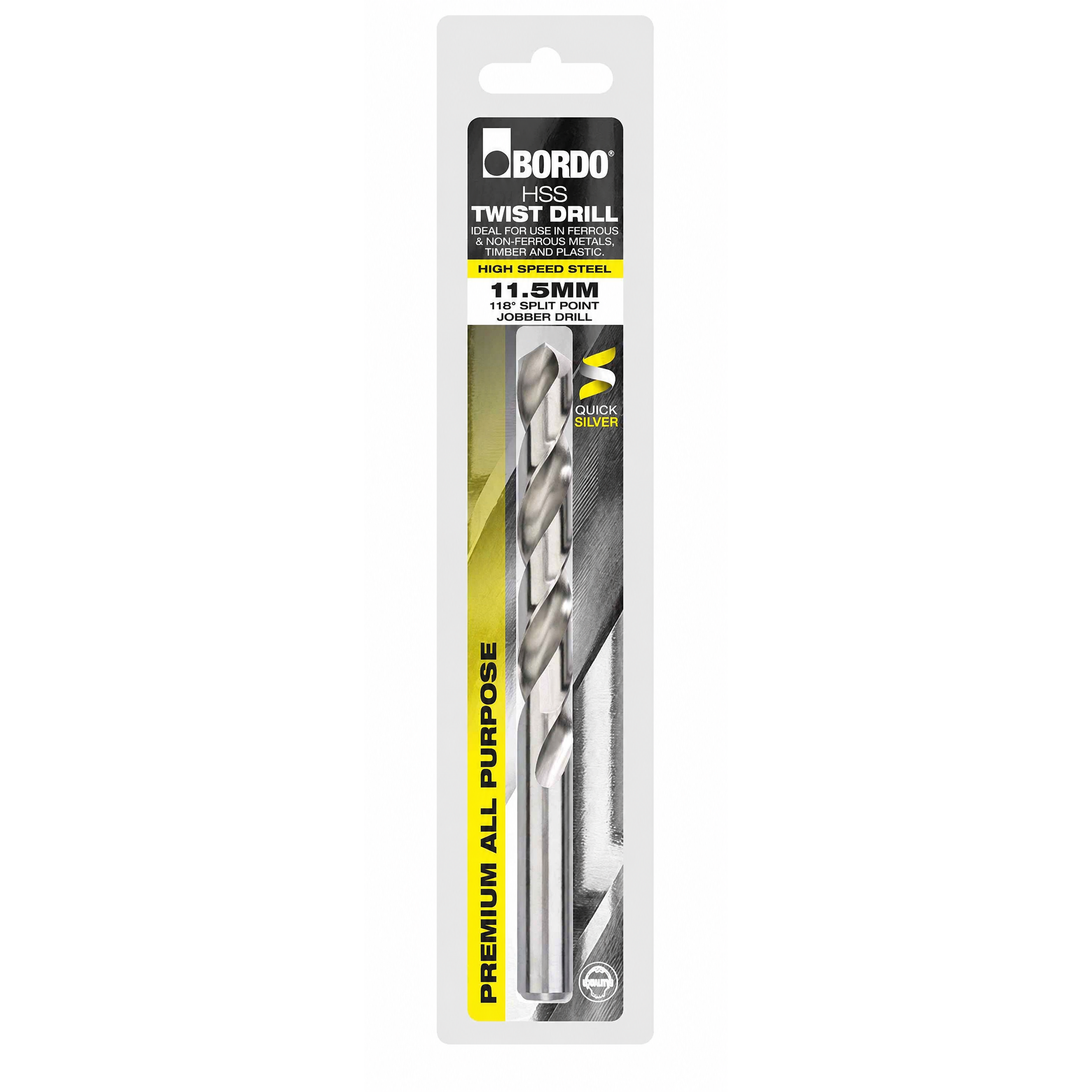 Bordo 11.5mm Bright HSS Jobber Drill 2007-11.50S