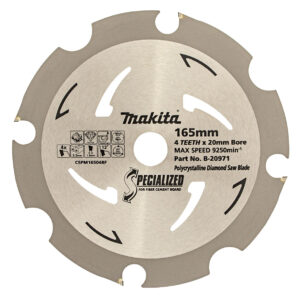 Makita 165mm x 20mm x 4T Fibre Cement Saw Blade B-20971