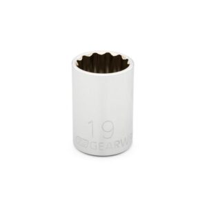 Gearwrench 1/2" Drive 12 Point Standard Metric Socket 19mm 80754