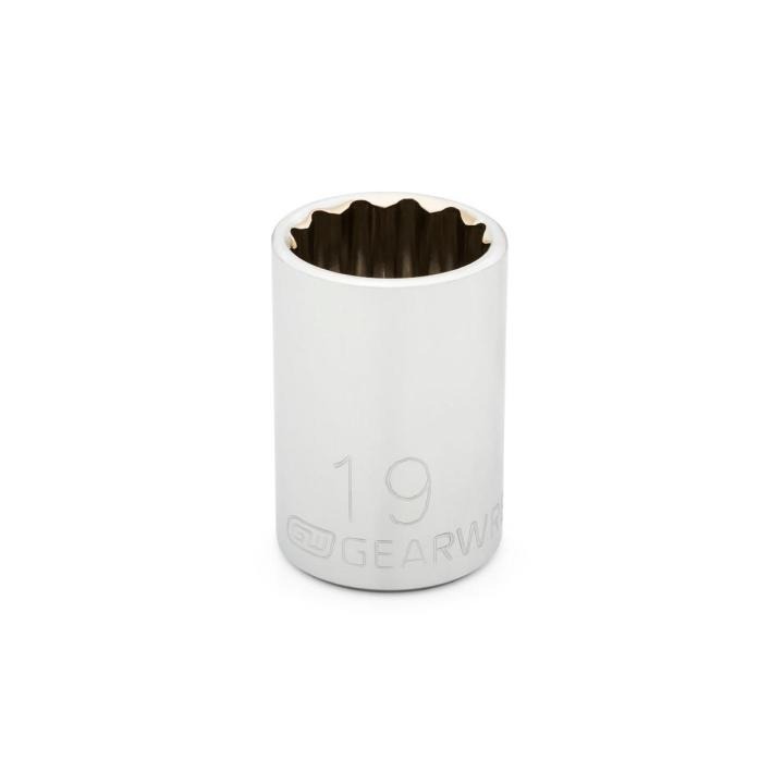Gearwrench 1/2" Drive 12 Point Standard Metric Socket 19mm 80754